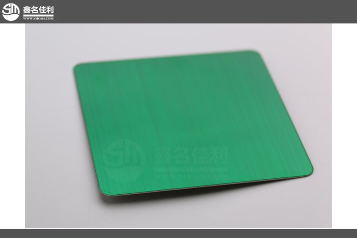 拉丝板真空电镀翡翠绿彩色不锈钢板丨拉丝翡翠绿不锈钢板厂家