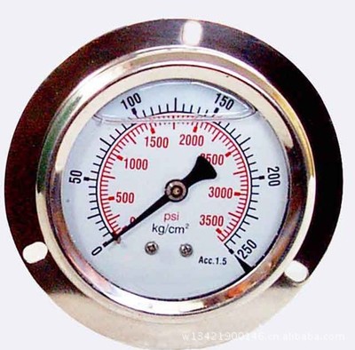 供应 不锈钢压力表、轴向压力表、单面压力表、双面压力表