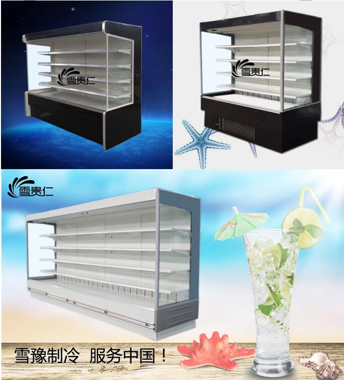 上海风幕柜订做 超市冷柜 自助快餐设备 水果风幕柜 牛奶风幕柜保鲜展示柜