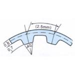 BANDO阪东同步带公制梯形齿T2.5 型(节距=2.50mm)规格表