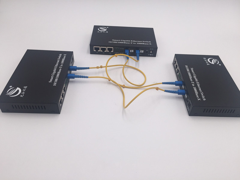环网管理型2光3电光纤交换机