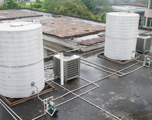 四川工地工厂洗澡空气能热泵热水器
