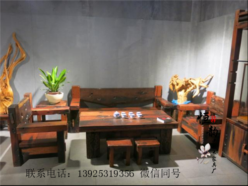 船木家具实木大沙发，老船木沙发，新款茶几餐桌现货