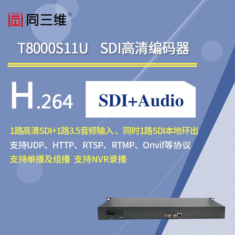 同三维T8000S11U 1路SDI高清H.264编码器