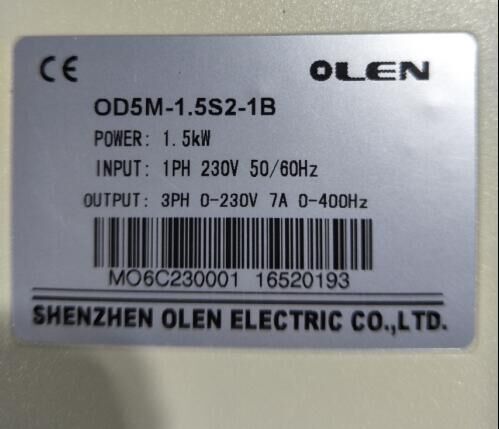 220V1.5KW欧伦变频器OLEN OD5M-1.5S2-1B