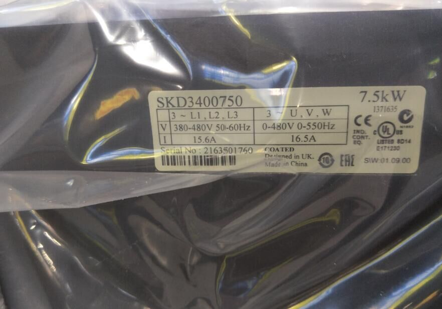 380V7.5KW全新原装EMERSON艾默生变频器SKD3400750