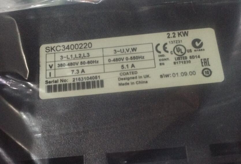 SKC3400220全新原装EMERSON艾默生变频器380V2.2KW
