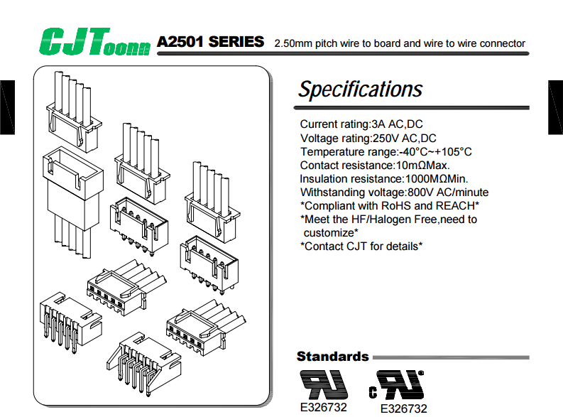 XHP系列连接器JST同等品质XHP-2型号批量生产