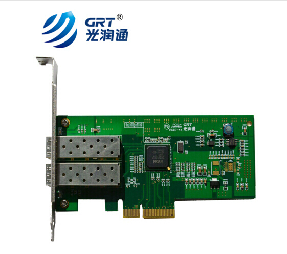 光润通PCIe千兆双口服务器光纤网卡原装INTEL i350芯片