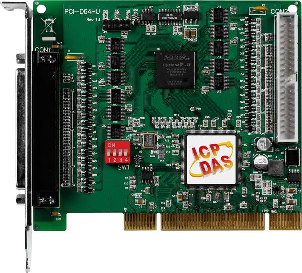 PCI-D64HU 泓格40 MB/s高速，32路DI和32路DO的DIO卡