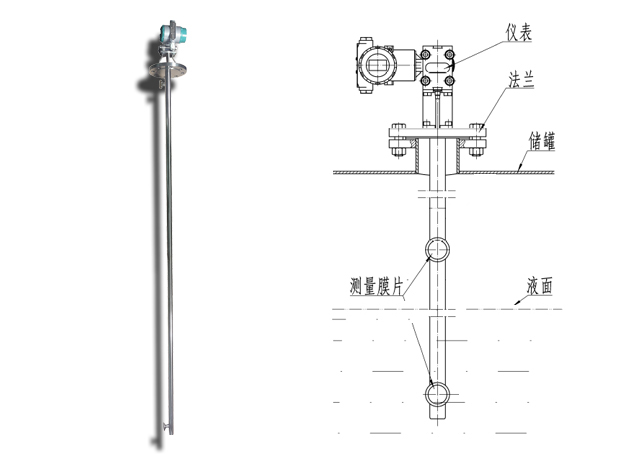 密封容器顶装液位计