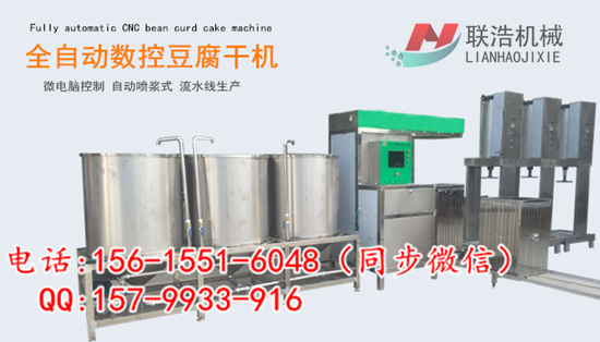 晋中豆干机生产视频/豆腐干生产线设备价格