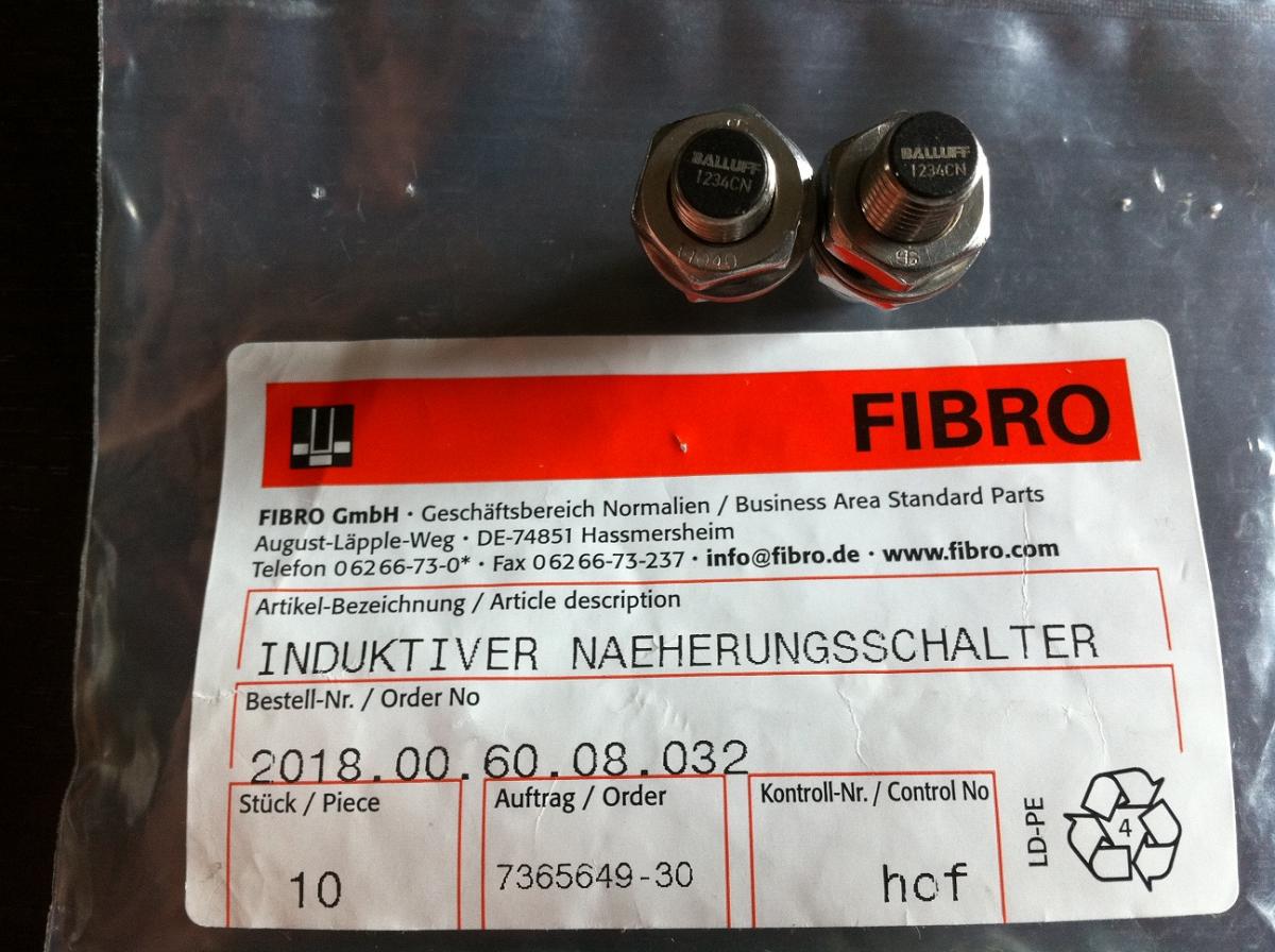 德国FIBRO模具标准件 电感式接近开关2018.00.60.08.032