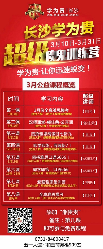 长沙雅思托福口语名师各自的特点是什么？你知道吗？