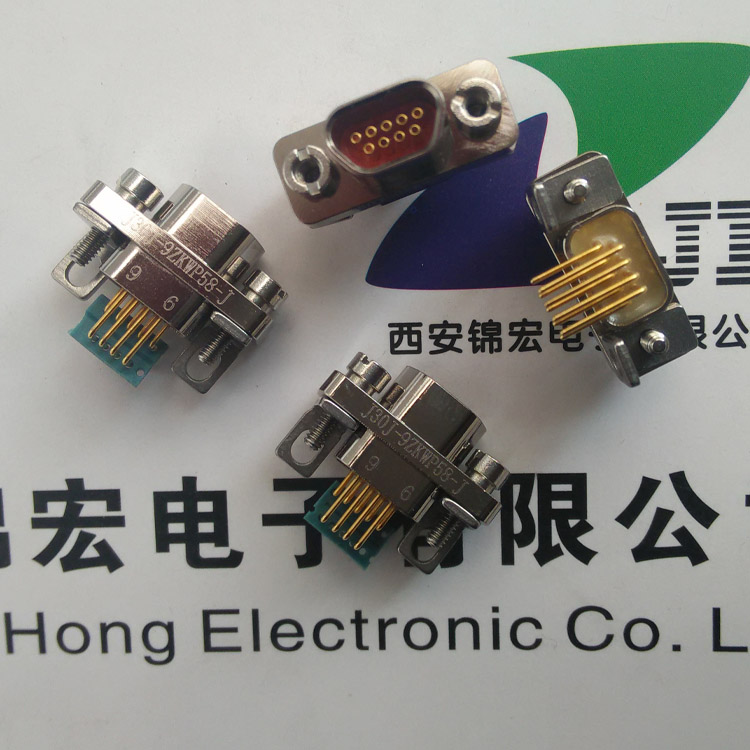 印制板插头J30J-9TJWP7-J  J30J-9ZKWP7-J弯插矩形连接器