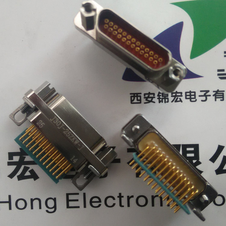 弯插印制板式J30J-25TJWP7-J J30J-25ZKWP7-J矩形连接器插头