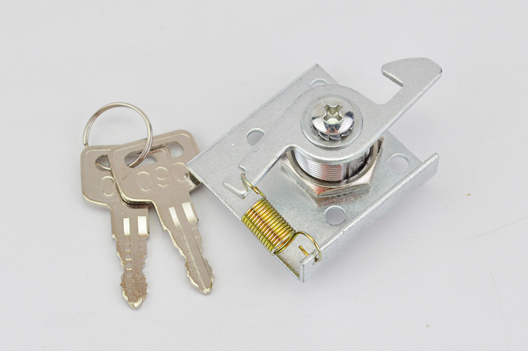 JK808-002#090带片钩子锁，操作箱锁，电梯控制柜锁