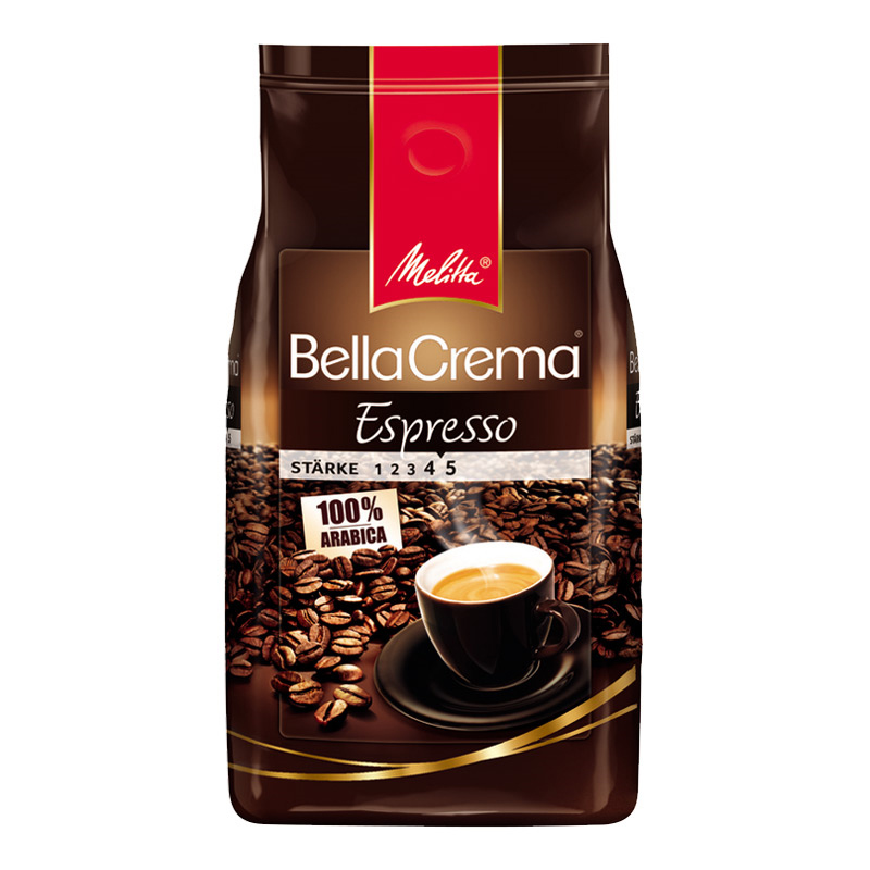 美乐家（melitta） 意式咖啡豆特浓 德国原装进口 可现磨纯黑咖啡粉阿拉比卡 无糖 咖啡豆100