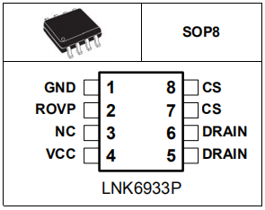 非隔离LED 恒流驱动芯片LNK6933P