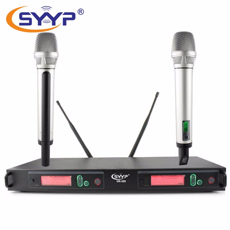 SYYP思音UR-320 真分集150米舞台演出一拖二手持无线麦克风话筒