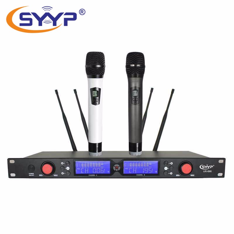 SYYP思音UR-690 真分集100米舞台演出一拖二手持无线话筒
