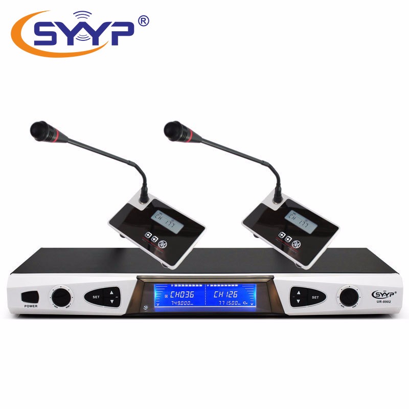 SYYP思音UR-8902 触摸式一拖二无线会议麦克风话筒