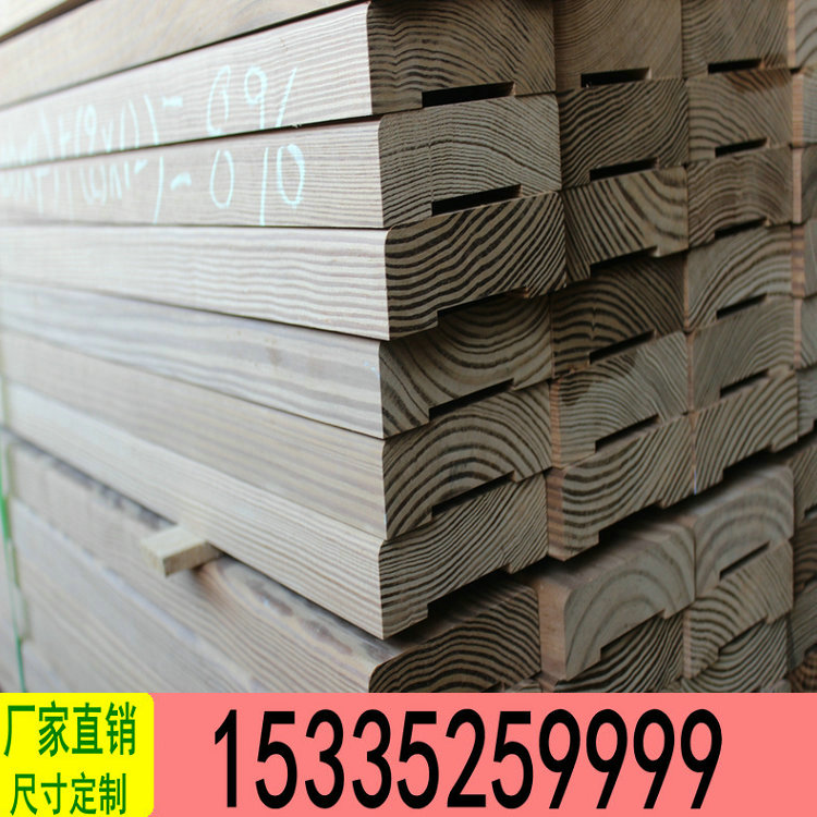 户外花园防腐木实木板材|防腐木材厂家|建筑生态木工板批发