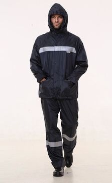 广州雨衣高质量3M反光分体式雨衣