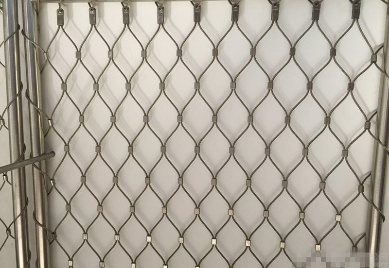 鸟舍钢丝绳网厂家  动物园鸟类卡扣防护网