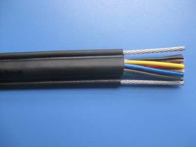 上海厂家直销电动葫芦专用手柄电缆 - RVV-2G(双钢丝加强) 自承式钢索电缆
