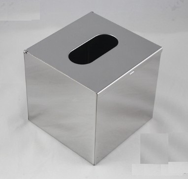 成都不锈钢304 立方体抽纸盒 椭圆形孔擦纸抽纸盒厂家 