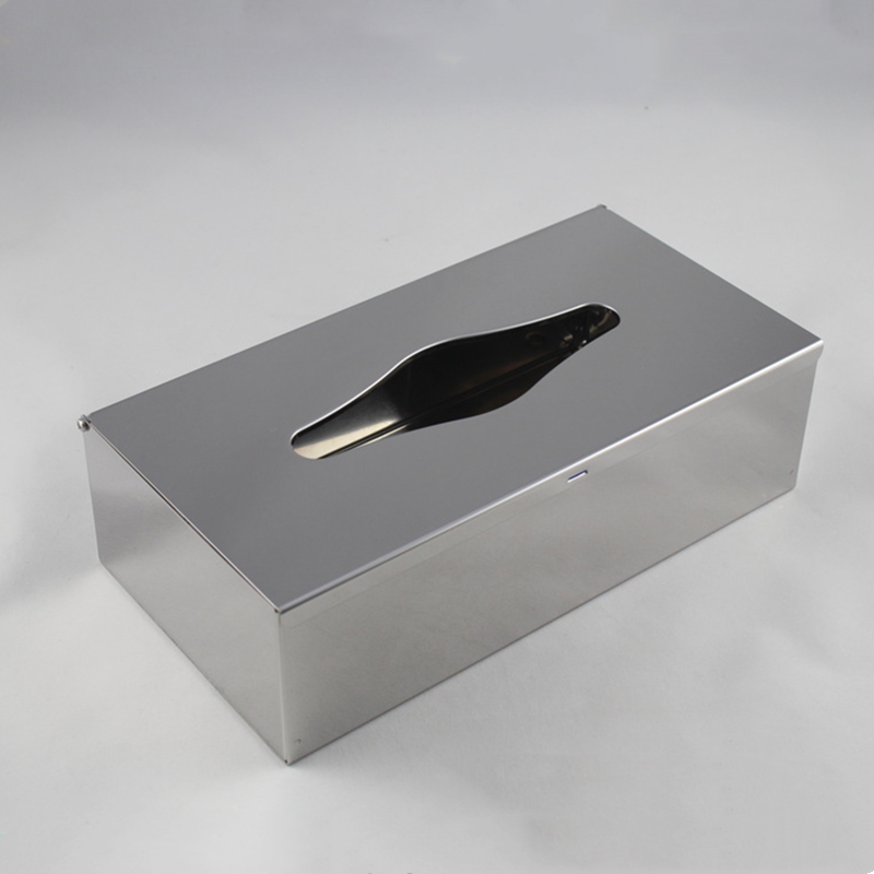 台式菱形不锈钢304 桌面长方形抽纸盒 厂家直销