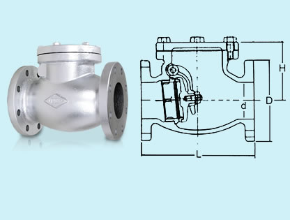 台湾荣牌铸铁法兰止回阀，台湾JUNG广腾法兰止回阀