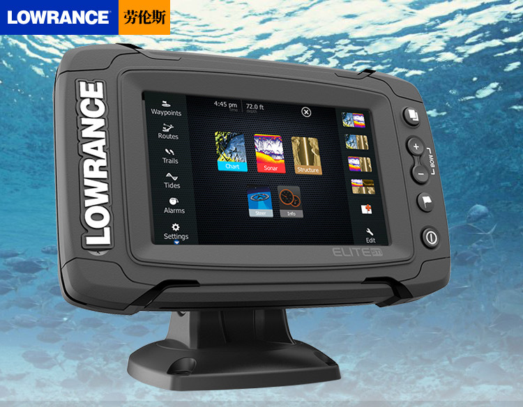 lowrance Elite-12 Ti皮艇筏钓渔探仪 原装正品鱼群探测器 假一罚十