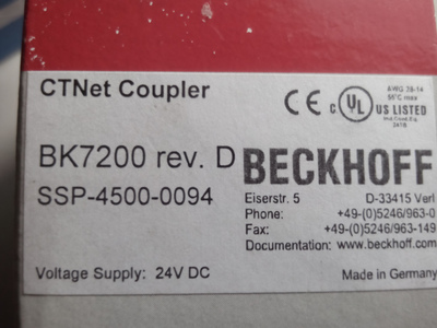 beckhoff倍福模块bk7420总线耦合器 原装现货倍福卡件