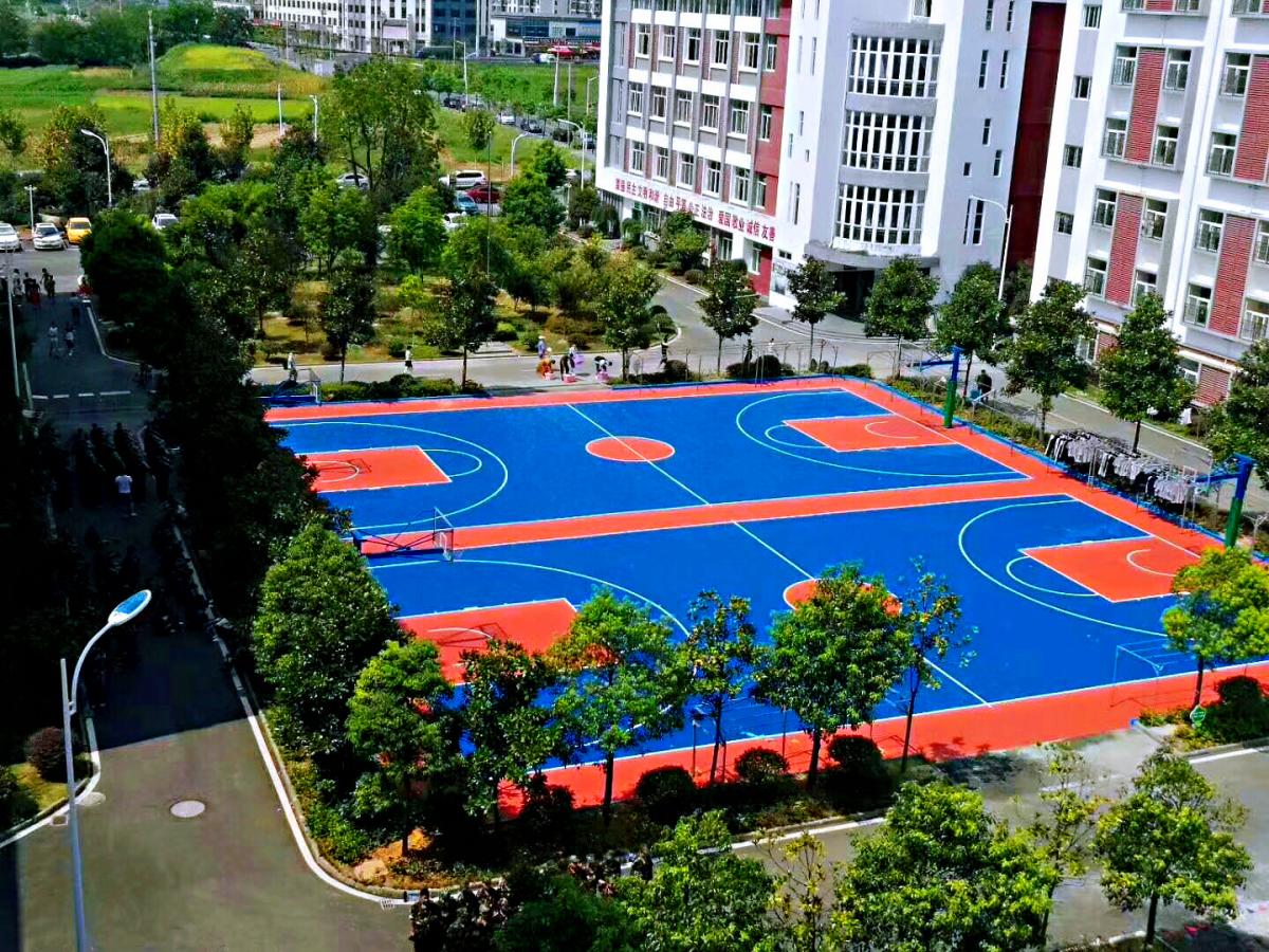 南京硅pu球场，塑胶篮球场，丙烯酸球场施工