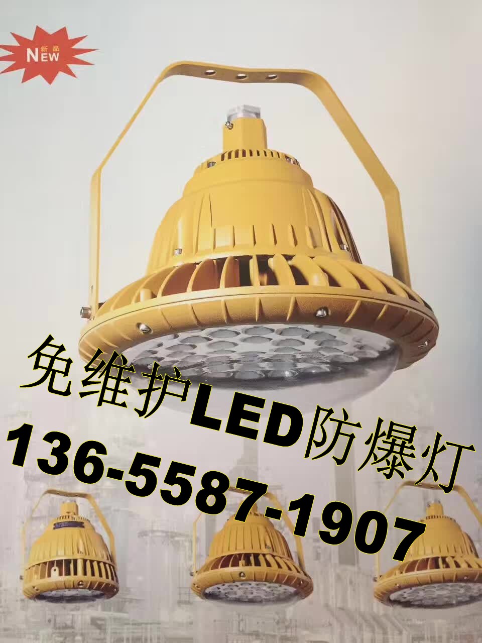 防爆高效节能LED灯HRD91-40W 220V IP66 WF1 ExdⅡCT6