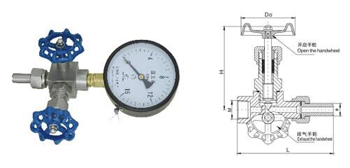J19H-64P,J19W-160P/320P 压力表三通阀