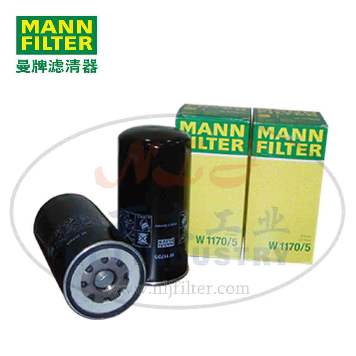 MANN-FILTER(曼牌滤清器)油滤W1170/5