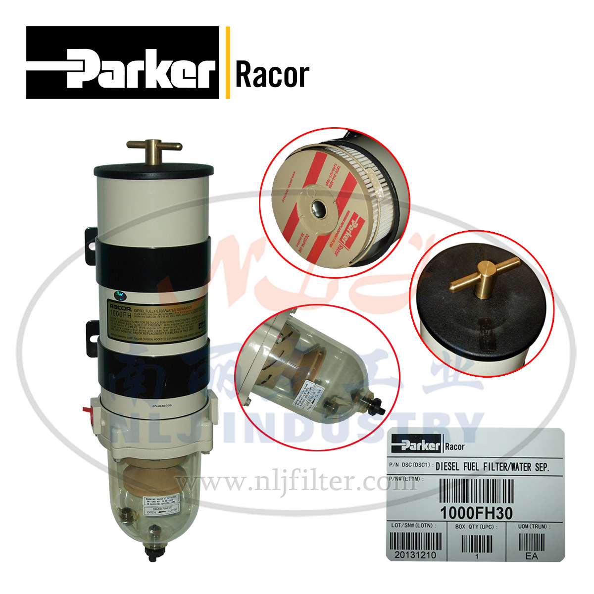 Parker(派克)Racor燃油过滤/水分离器1000FH30