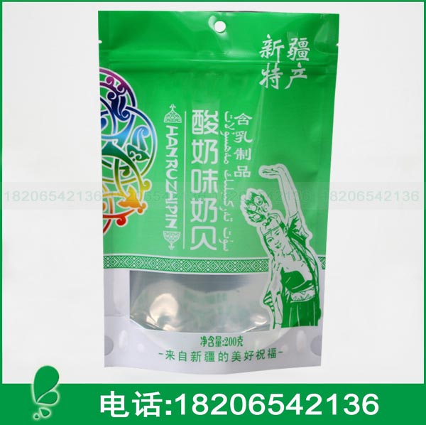 奶贝站立拉链袋榴莲干休闲食品铝箔袋