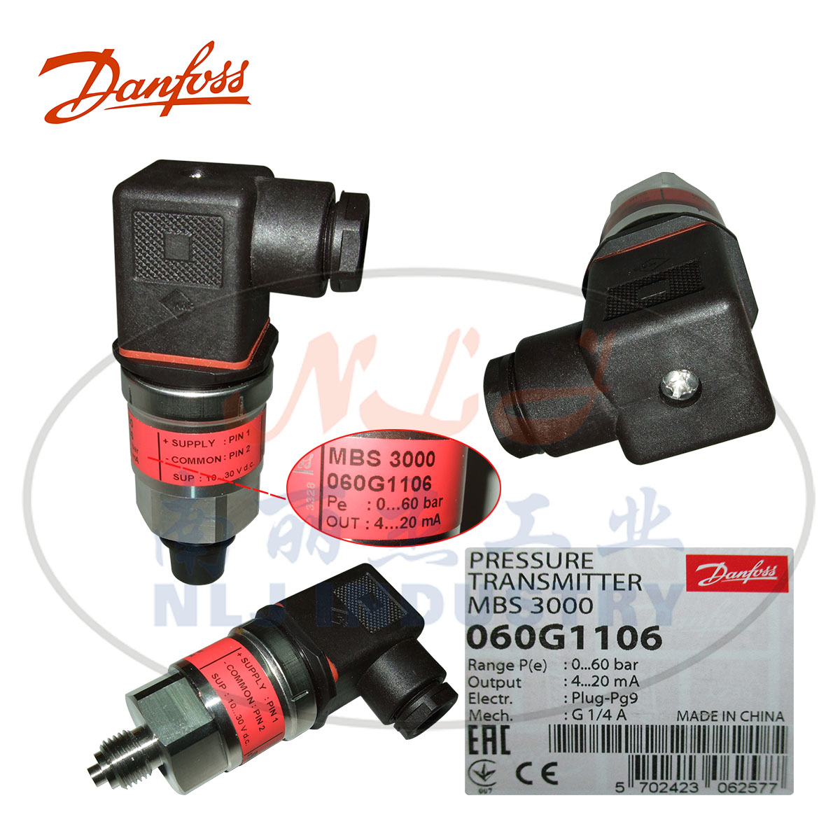 Danfoss(丹佛斯)压力变送器MBS3000 060G1106