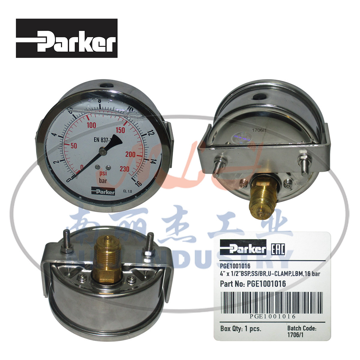 Parker(派克)压力表PGE1001016