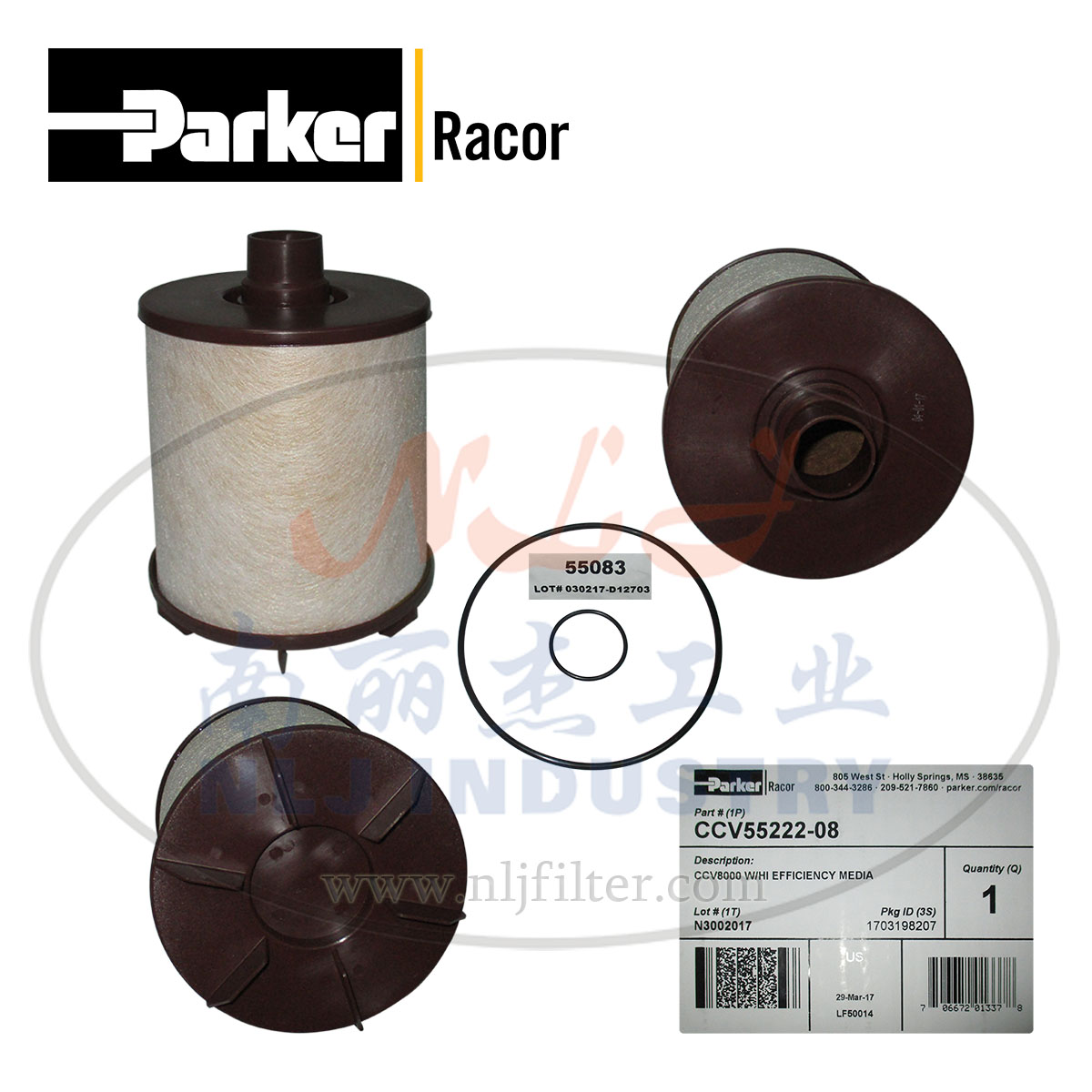 Parker(派克)Racor滤芯CCV55222-08