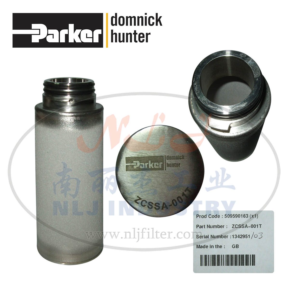 Parker派克domnick hunter多明尼克汉德滤芯ZCSSA-001T