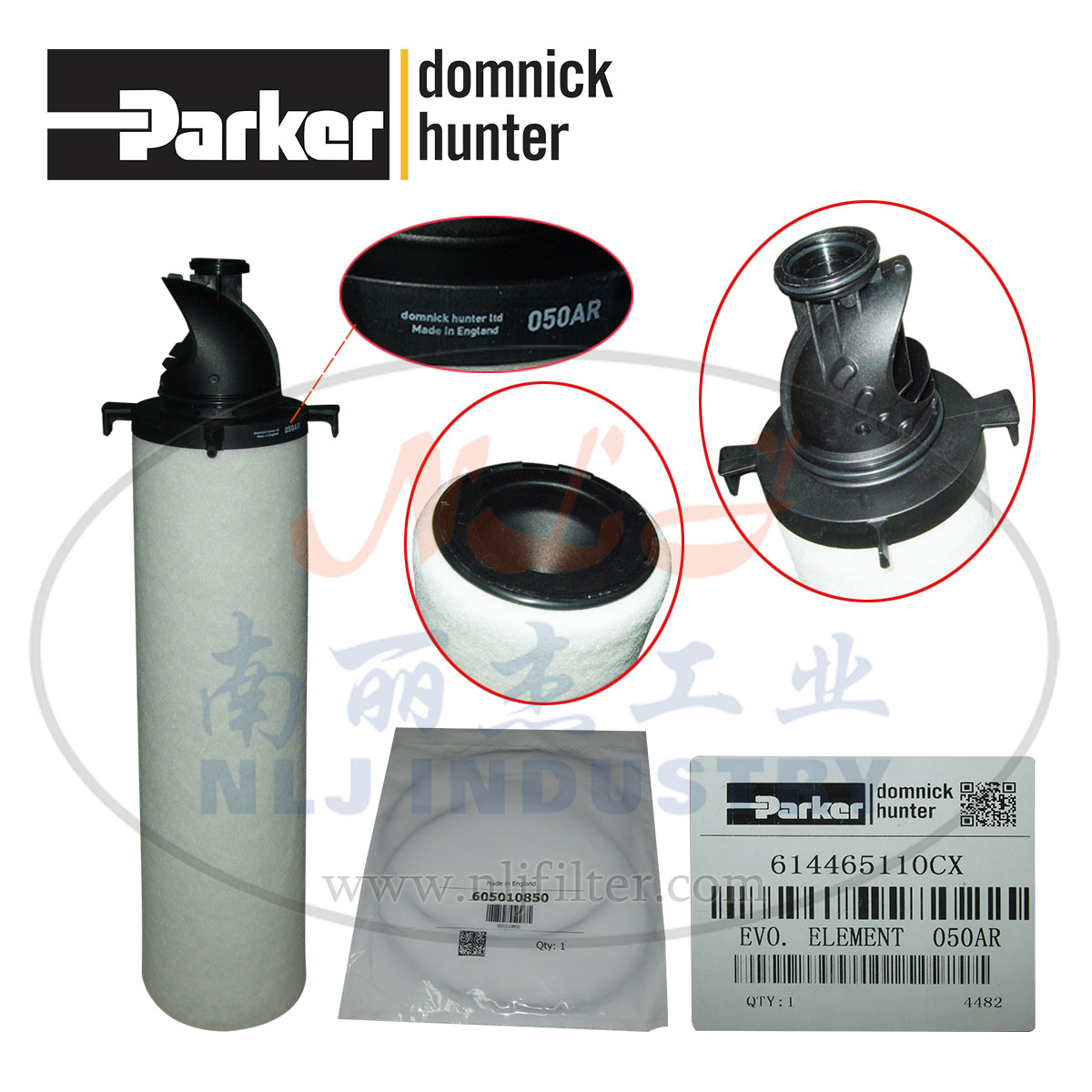 Parker派克domnick hunter多明尼克汉德滤芯050AR