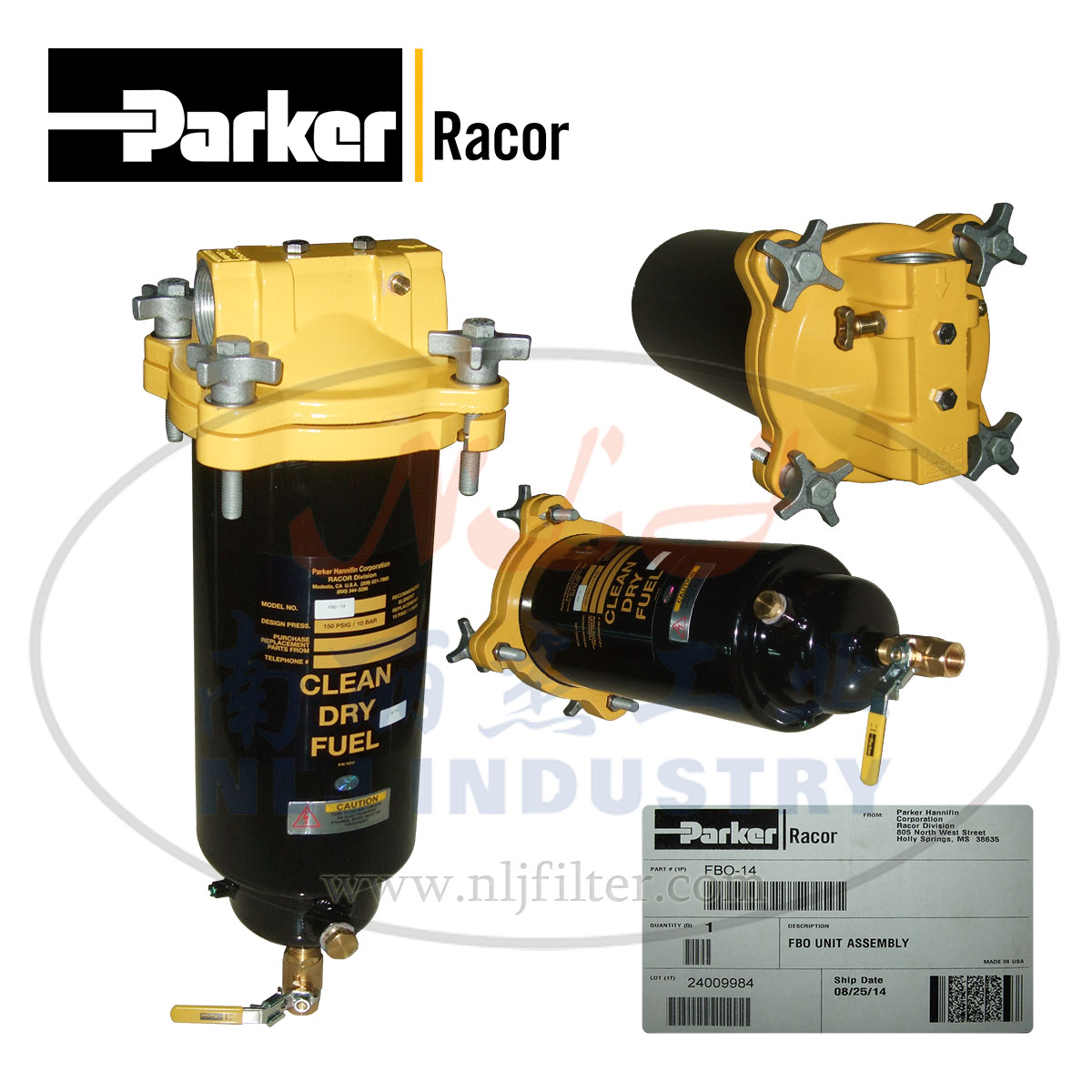 Parker(派克)Racor壳体FBO-14