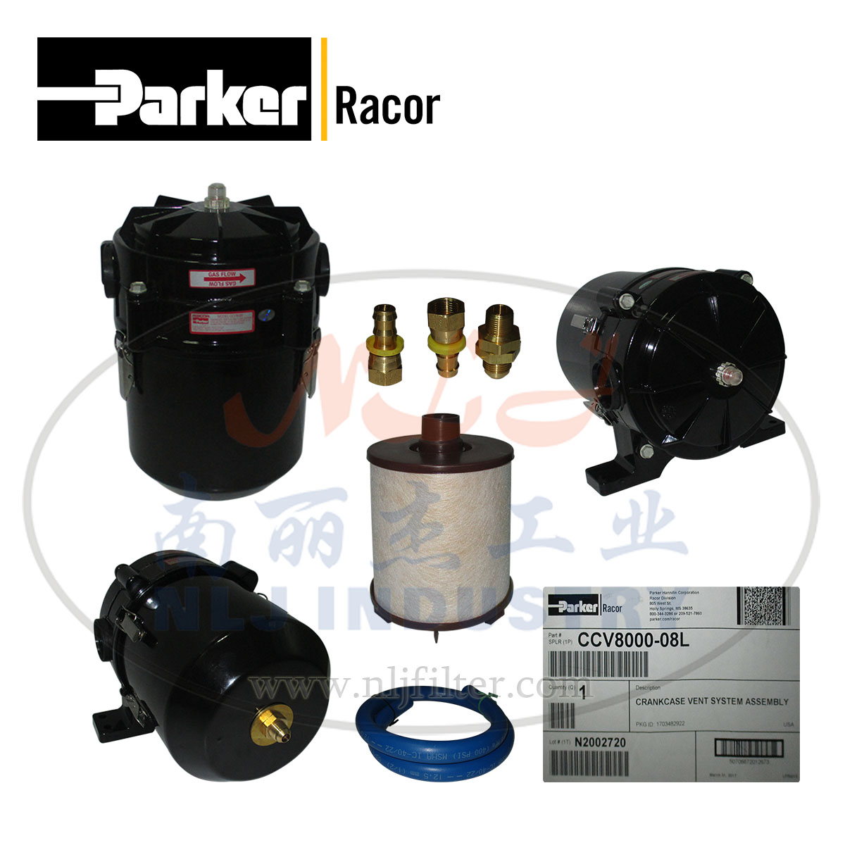 Parker(派克)Racor曲轴箱通风过滤器CCV8000-08L