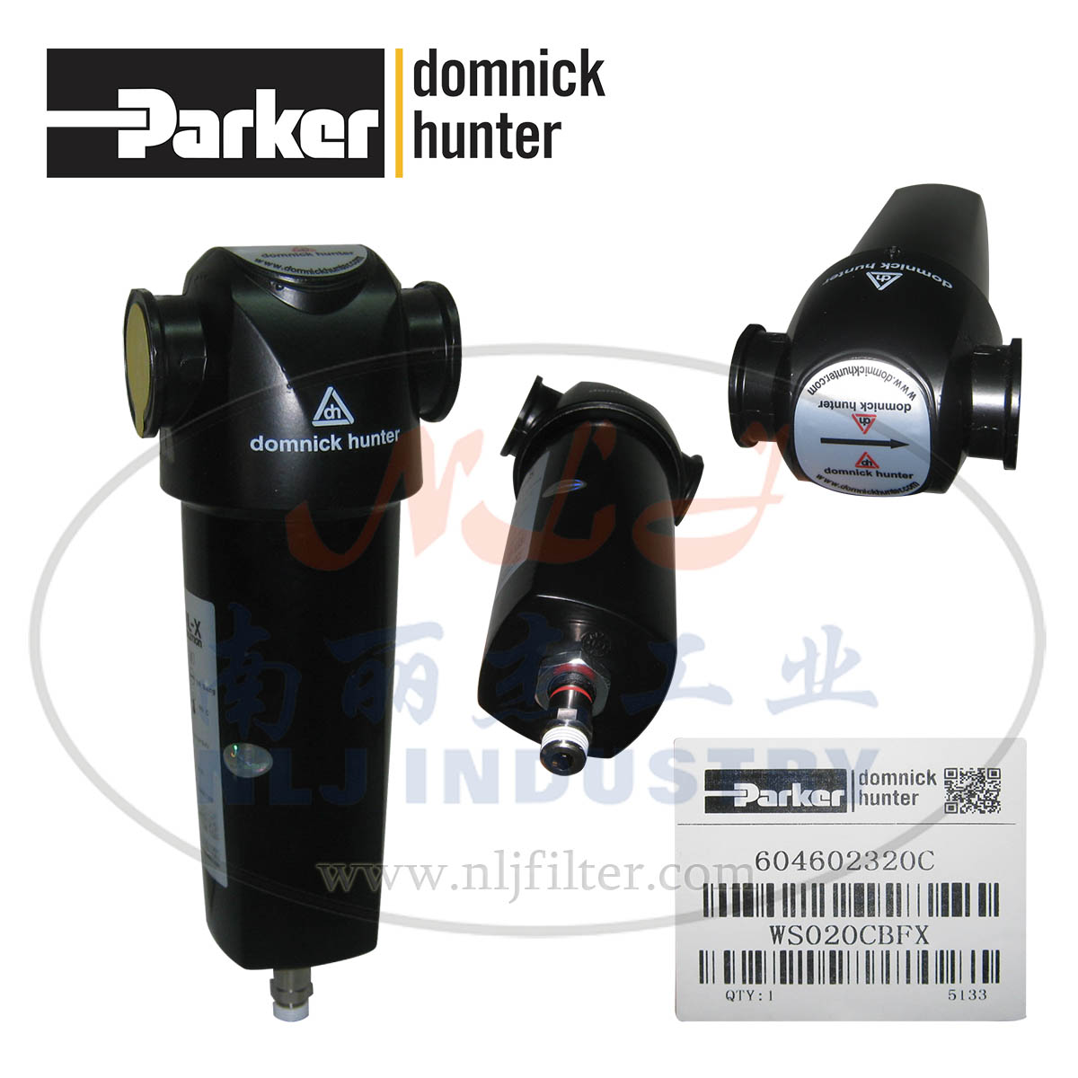 Parker派克domnick hunter多明尼克汉德气水分离器WS020CBFX