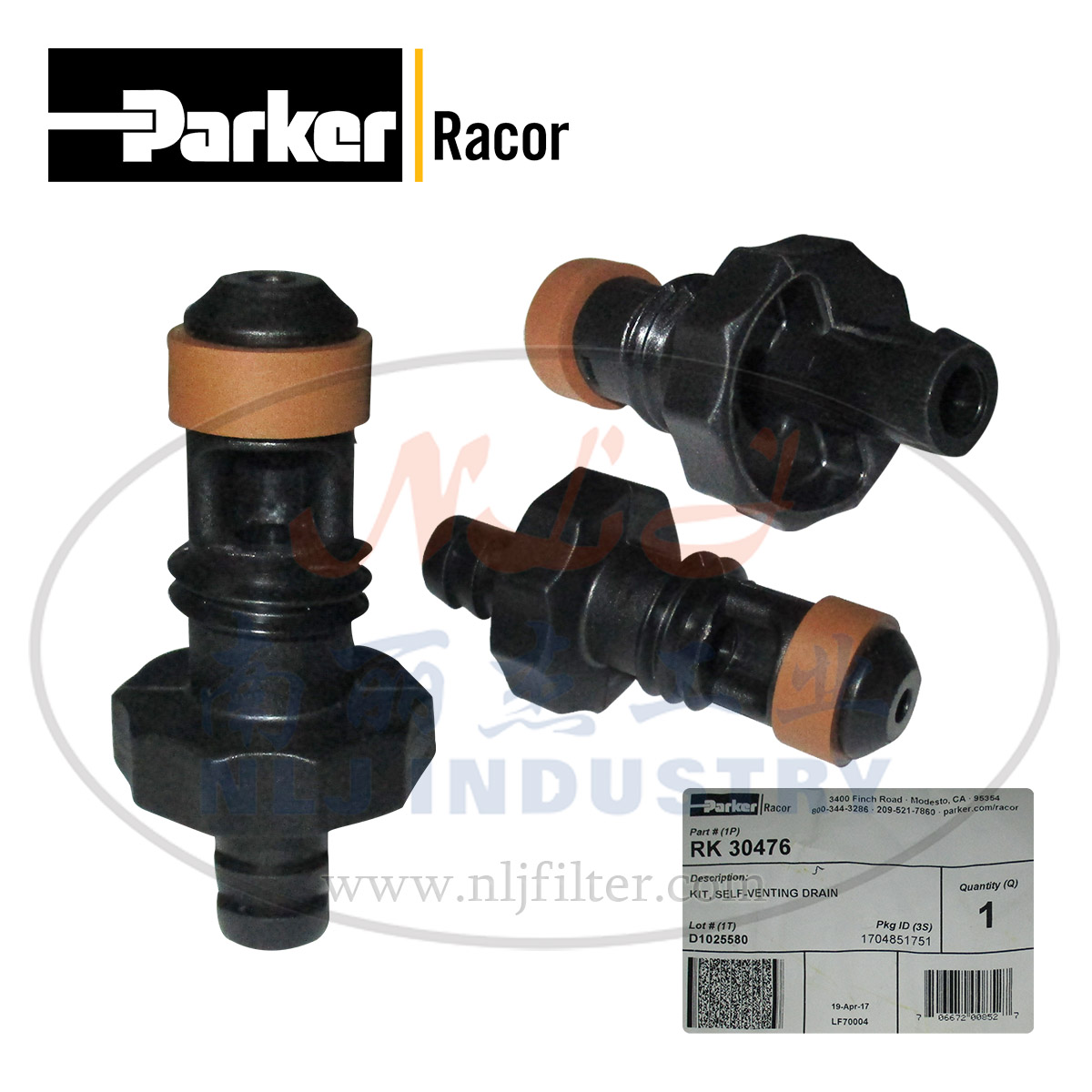 Parker(派克)Racor放水阀RK 30476、RK30476